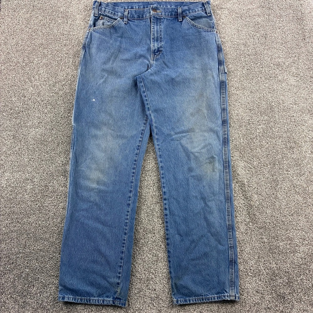Vintage Dickies‎ Carpenter Jeans Mens 36x34 Blue Cotton Relaxed Workwear Pants